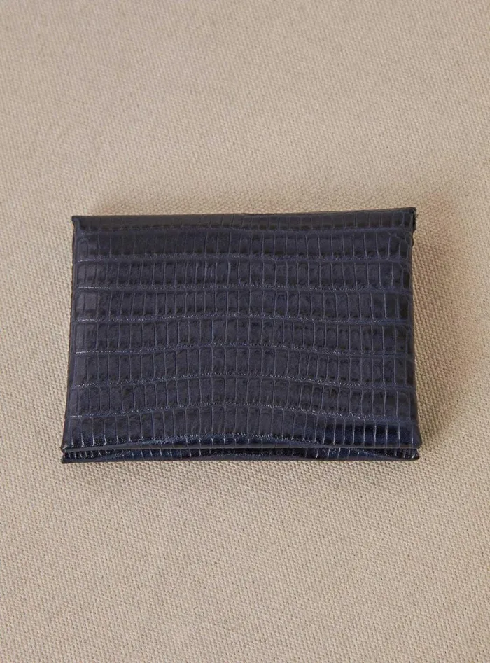 Petite Mendigote Little Leather Shop Fw24 Porte Carte Emile Double Bleu 8211 Women