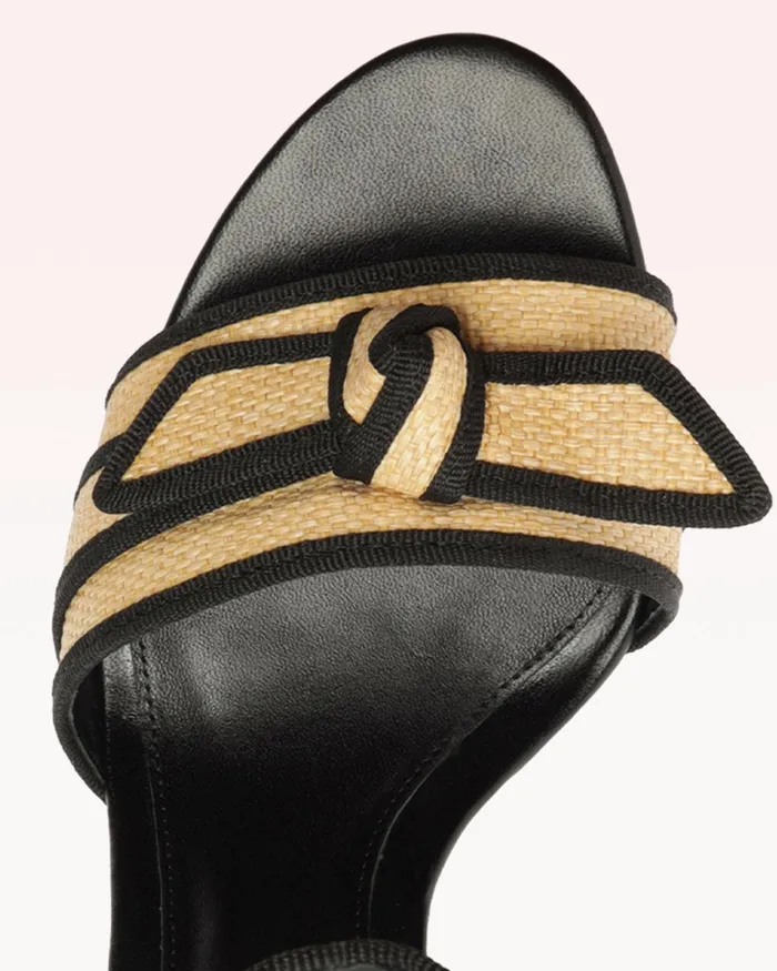 Platforms Women Alexandre Birman Grosgrain Raffia Platform Natural