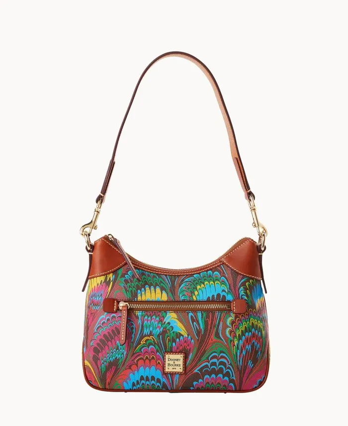 Plumes Small Hobo Brown Woman Dooney and Bourke Shoulder Bags