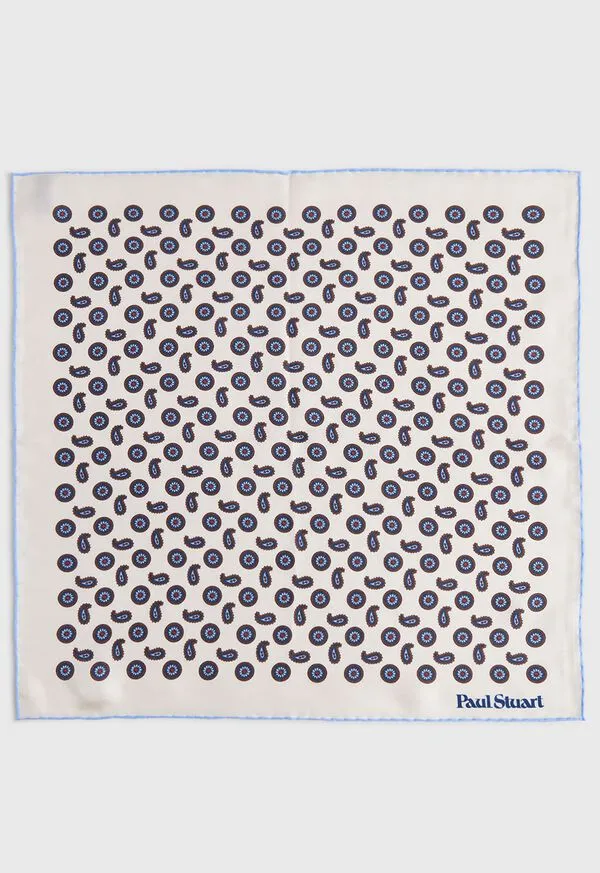 Pocket Squares Mens Paulstuart Printed Silk Tossed Medallion Pocket Square Blue Pocket Squares Mens Paulstuart Printed Silk Tossed Medallion Pocket Square Blue