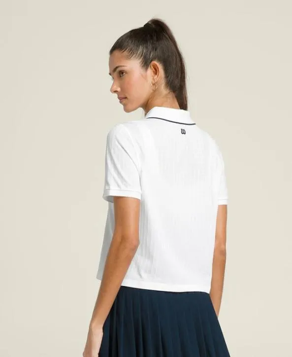 Polos Women Wilson Center Court Seamless Polo Bright White