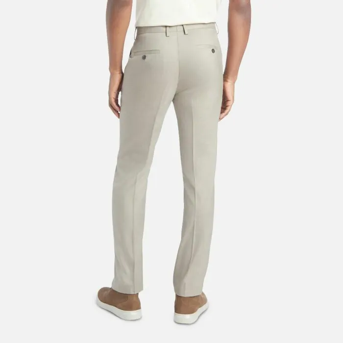 Premium Stretch Twill Slim Fit Flex Waistband Flat Front Dress Pant Oatmeal Men Kenneth Cole Bottoms