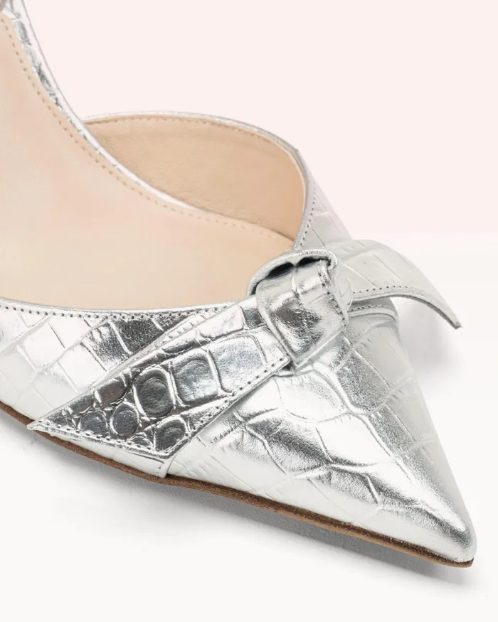 Pumps Women Alexandre Birman Clarita Slingback 85 Argento Argento