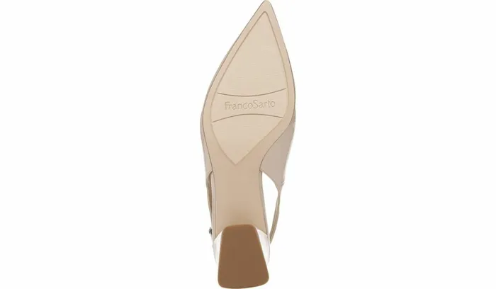 Pumps Women Franco Sarto Franco Racer Slingback Pump Nude Patent Faux Leather