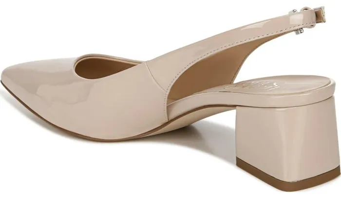 Pumps Women Franco Sarto Franco Racer Slingback Pump Nude Patent Faux Leather