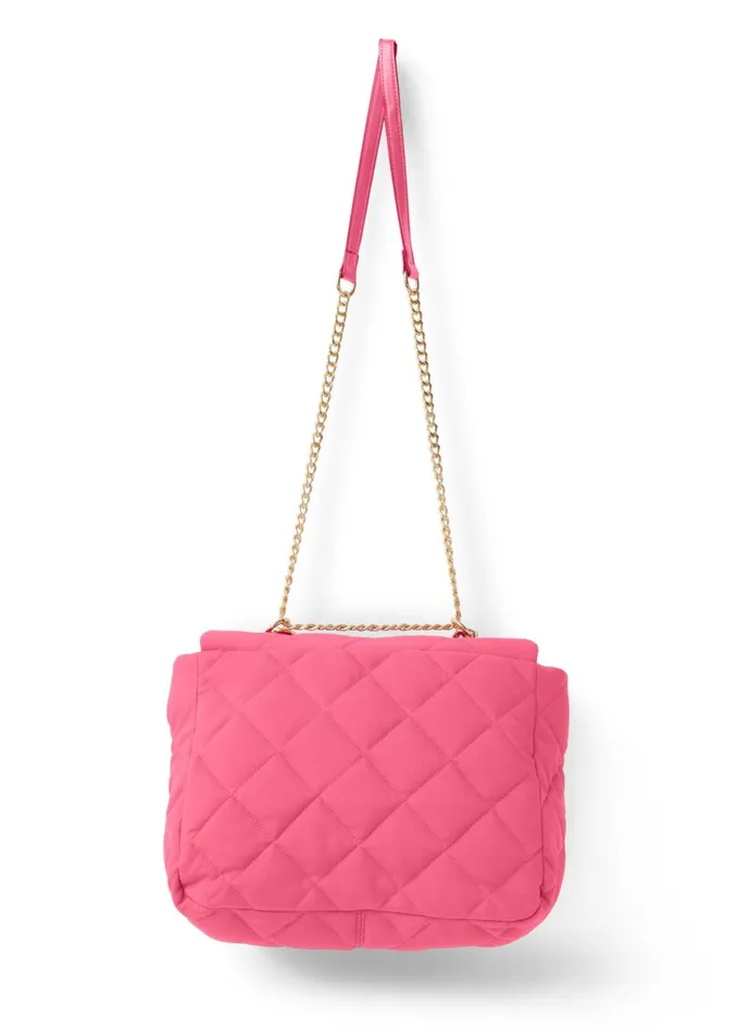 QUILTED CHAIN HANDLE BAG Dark Pink Women VENUS Handbags