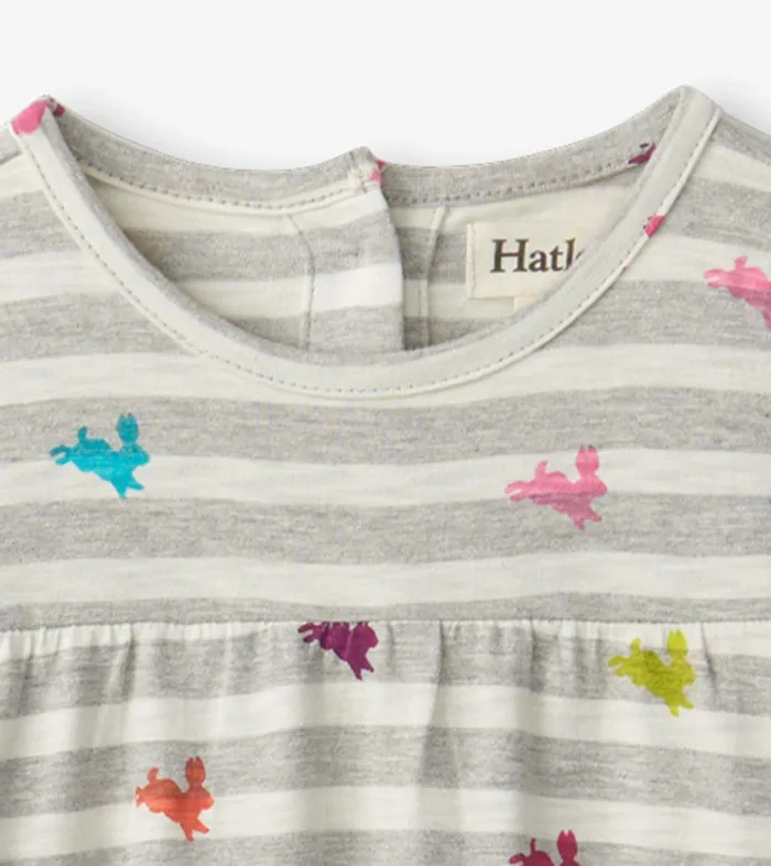 Rainbow Bunnies Tiered Dress Hatley