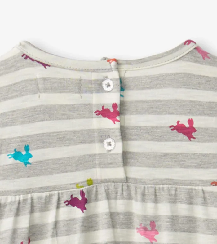Rainbow Bunnies Tiered Dress Hatley