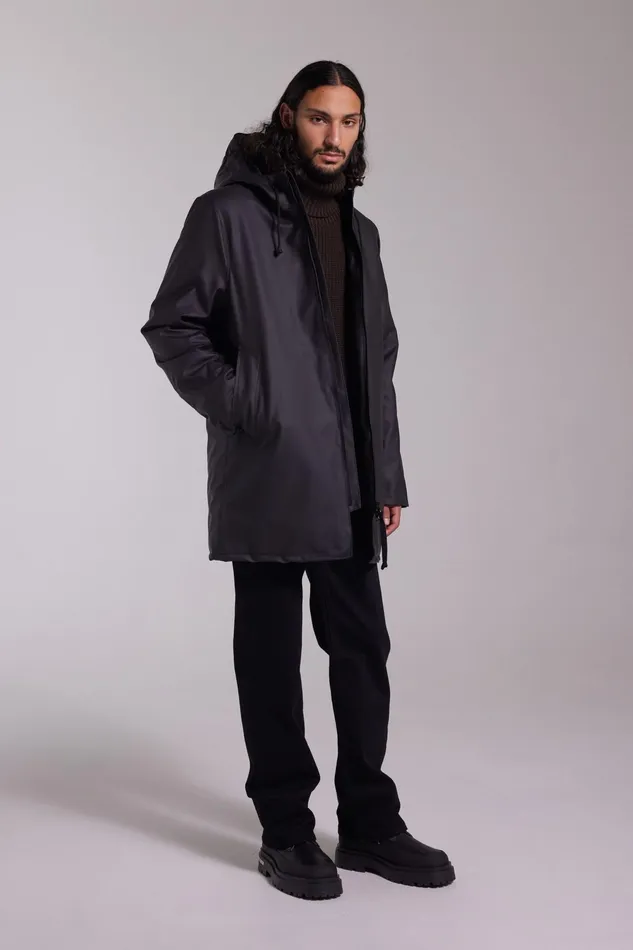 Raincoats Men Stutterheim Stockholm Winter Jacket Black