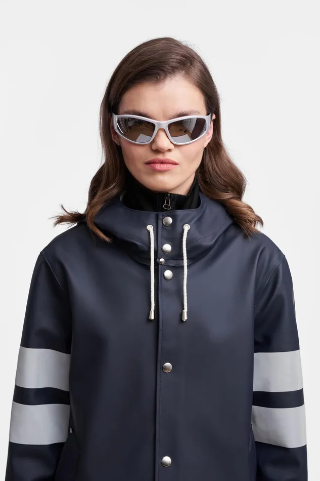 Raincoats Women Stutterheim Stockholm Bike Raincoat Navy