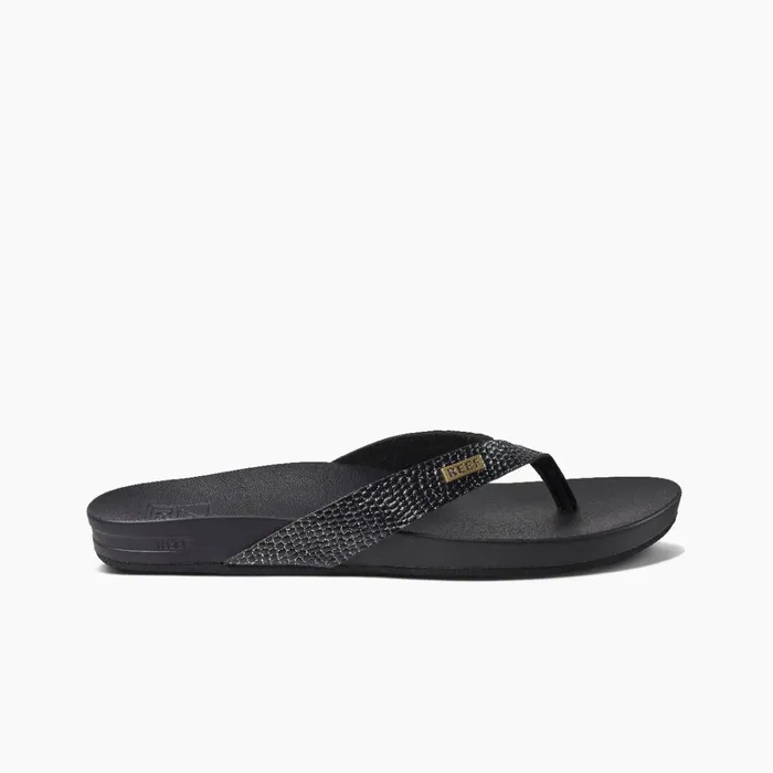 Reef Sandals Cushion Court Black Sassy 8211 Women