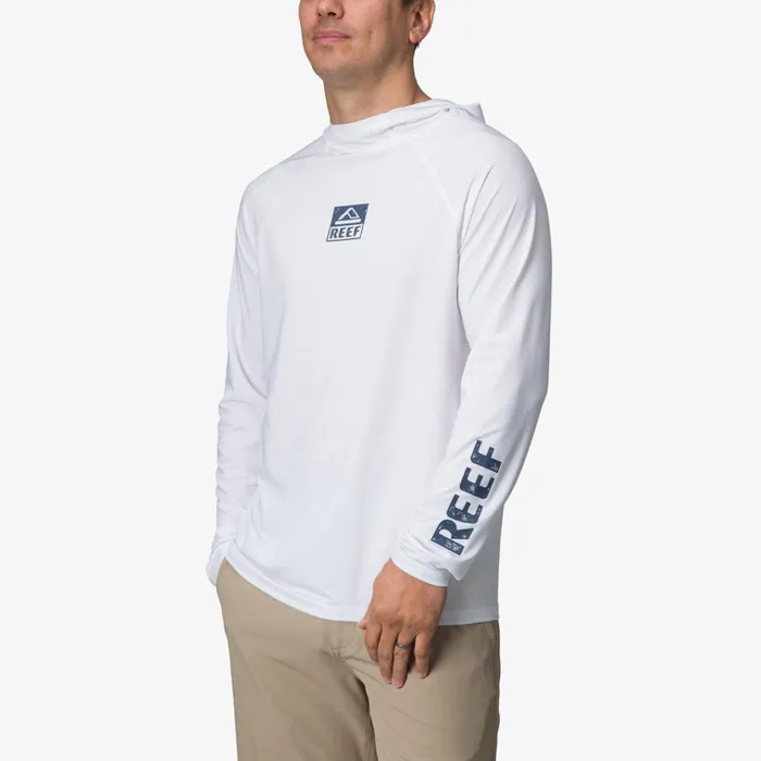 Reef Surf Shirts and UPF Apparel Wellie Long Sleeve Hooded Surf Shirt Upf 50 Bright White 8211 Men Reef Surf Shirts and UPF Apparel Wellie Long Sleeve Hooded Surf Shirt Upf 50 Bright White 8211 Men