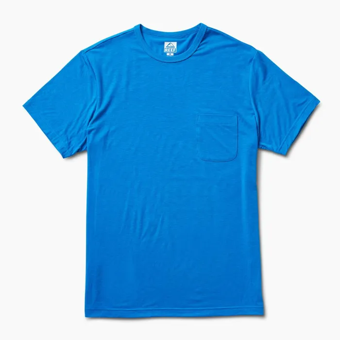 Reef TShirts and Shirts Smith Short Sleeve Pocket Knit Tee French Blue 8211 Men Reef TShirts and Shirts Smith Short Sleeve Pocket Knit Tee French Blue 8211 Men