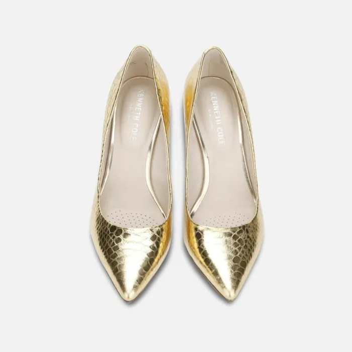 Riley 85 Metallic Snake Pump Gold Women Kenneth Cole Heels