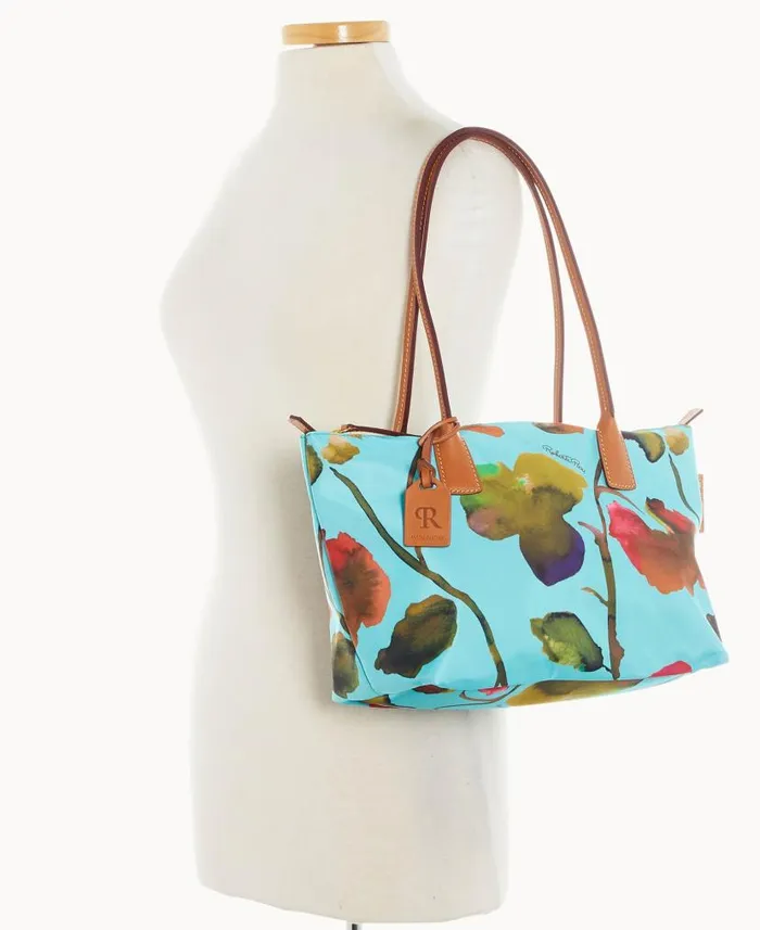 Roberta Pieri Flower Classic Sm Robertina Tote W Long Handle Light Blue Woman Dooney and Bourke Totes Roberta Pieri Flower Classic Sm Robertina Tote W Long Handle Light Blue Woman Dooney and Bourke Totes