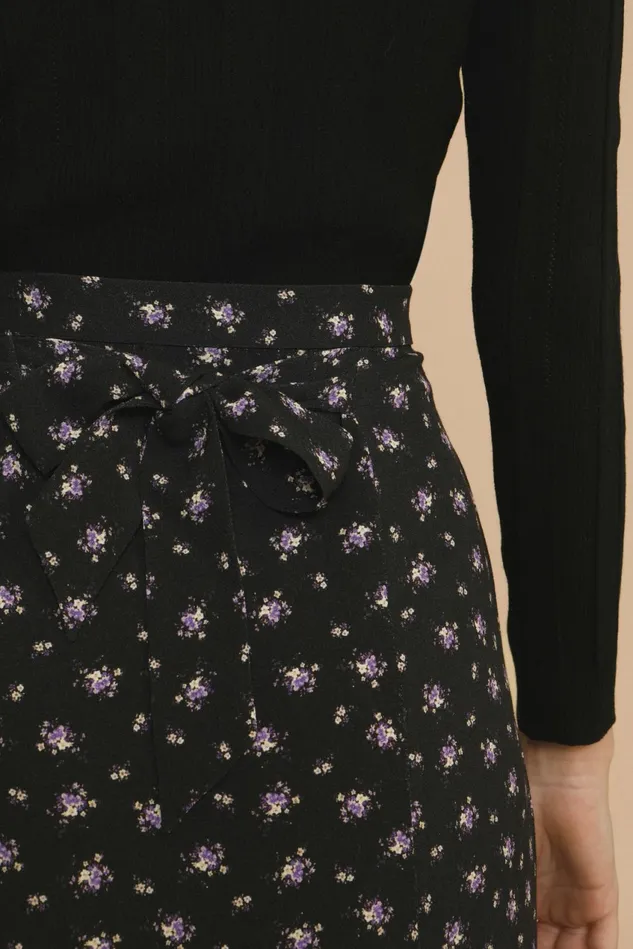 Rouje ELIOT Skirt Bouquet Noir Women Skirts