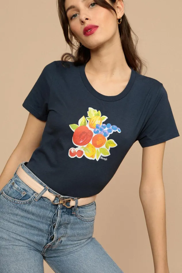 Rouje ERNEST Tshirt Marine Fruit Women Tshirts and Tank Tops