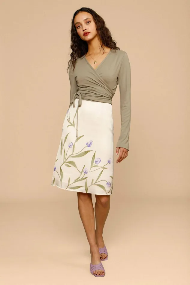 Rouje SADE Top Kaki Uni Women Blouses and Tops