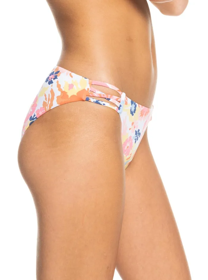 Roxy Bikinis Printed Beach Classics Hipster Bikini Bottoms Bright White Floral Escape S 8211 Women