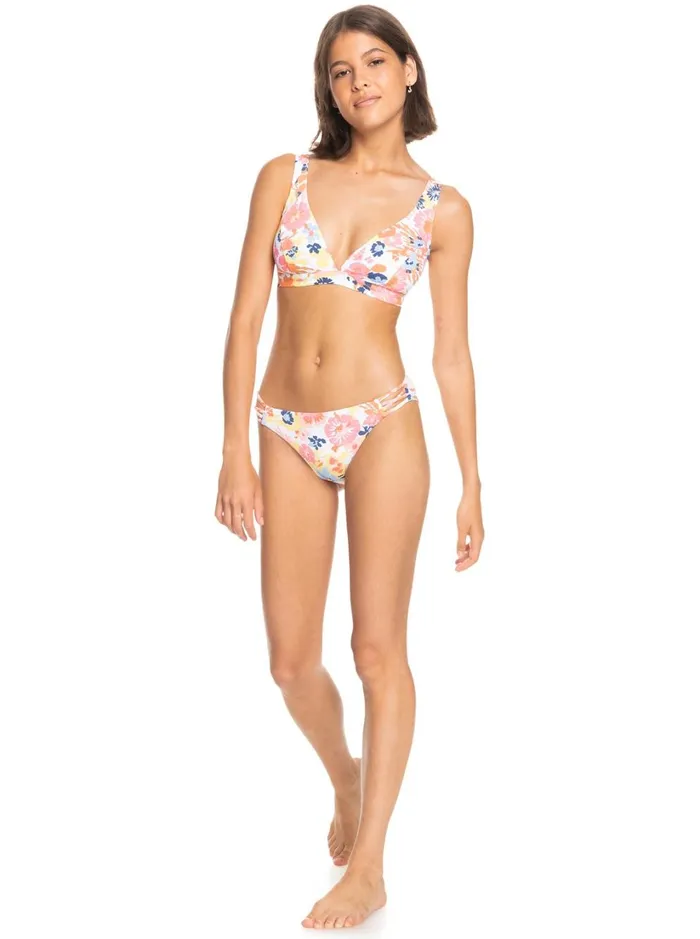 Roxy Bikinis Printed Beach Classics Hipster Bikini Bottoms Bright White Floral Escape S 8211 Women