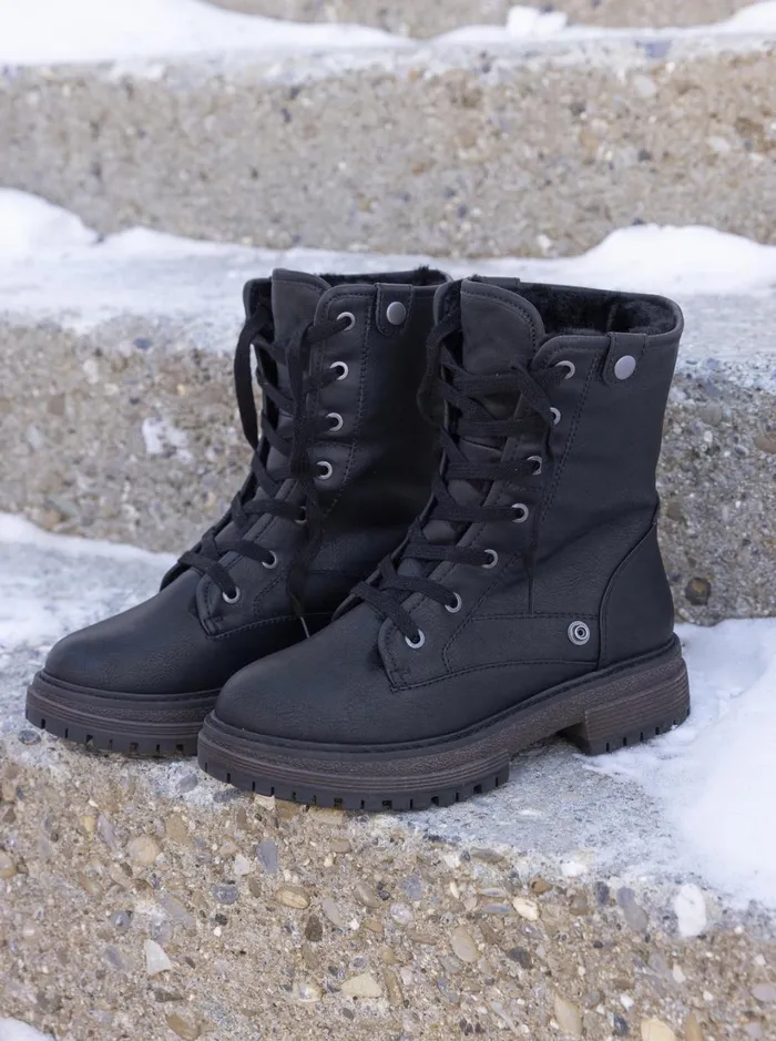 Roxy Boots Bruna LaceUp Boots Black 8211 Women