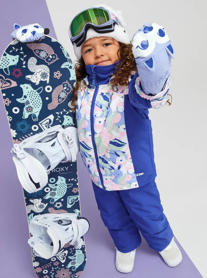 Roxy Girls Snow Girl039s 27 Snowy Tale Technical Snow Jacket Bright White Mountains Locals 8211 Women