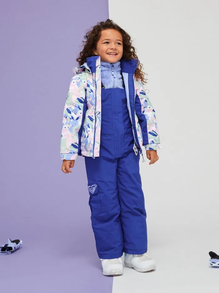 Roxy Girls Snow Girl039s 27 Snowy Tale Technical Snow Jacket Bright White Mountains Locals 8211 Women