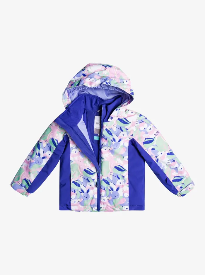 Roxy Girls Snow Girl039s 27 Snowy Tale Technical Snow Jacket Bright White Mountains Locals 8211 Women