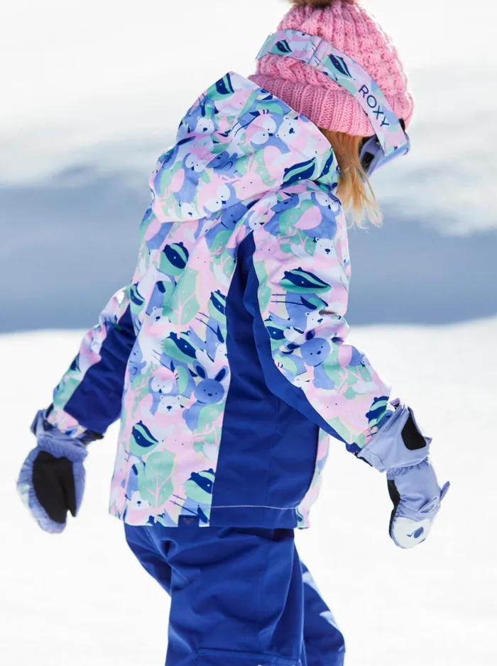 Roxy Girls Snow Girl039s 27 Snowy Tale Technical Snow Jacket Bright White Mountains Locals 8211 Women