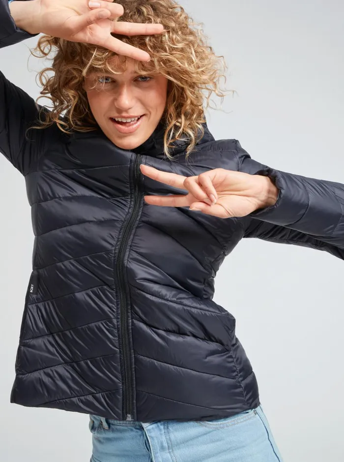 Roxy Jackets Coast Road Hooded Jackets Anthracite 8211 Women