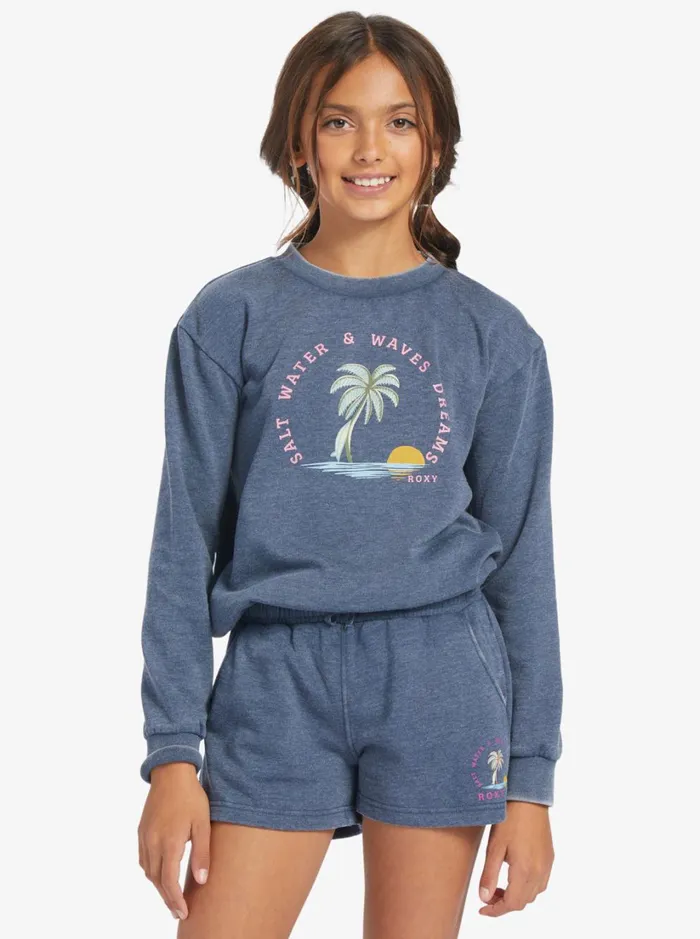 Roxy Jeans and Pants Girl039s 416 Distance And Time A Sweat Shorts Mood Indigo 8211 Women