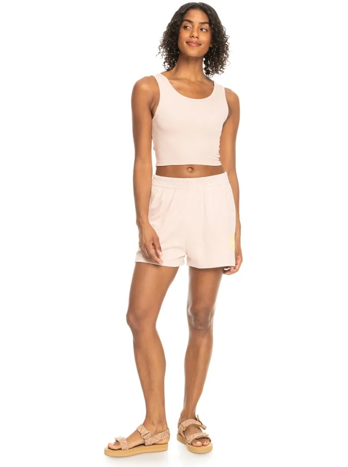 Roxy Loungewear Better Not Wait Toweling Shorts Peach Whip 8211 Women