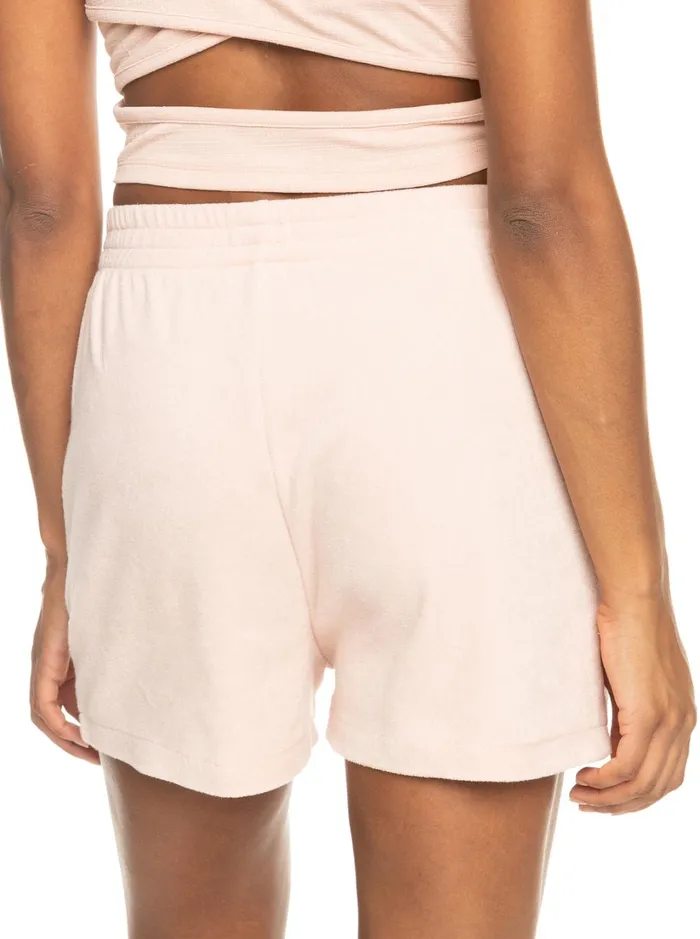 Roxy Loungewear Better Not Wait Toweling Shorts Peach Whip 8211 Women