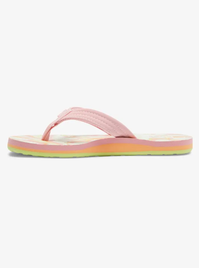 Roxy Shoes and Sandals Girl039s 416 Vista Loreto FlipFlops Greenpink 8211 Women