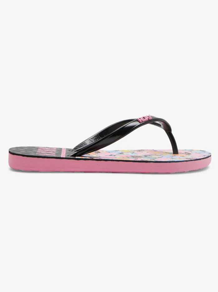 Roxy Shoes and Sandals Girl039s 416 Viva Stamp Sandals Blackcandy Pink 8211 Women