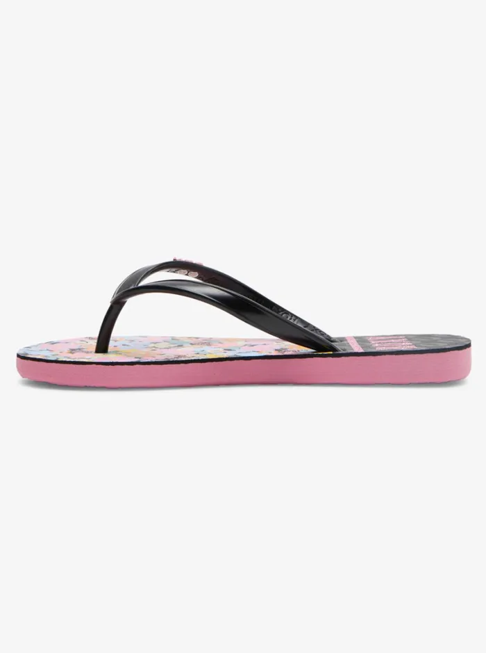 Roxy Shoes and Sandals Girl039s 416 Viva Stamp Sandals Blackcandy Pink 8211 Women