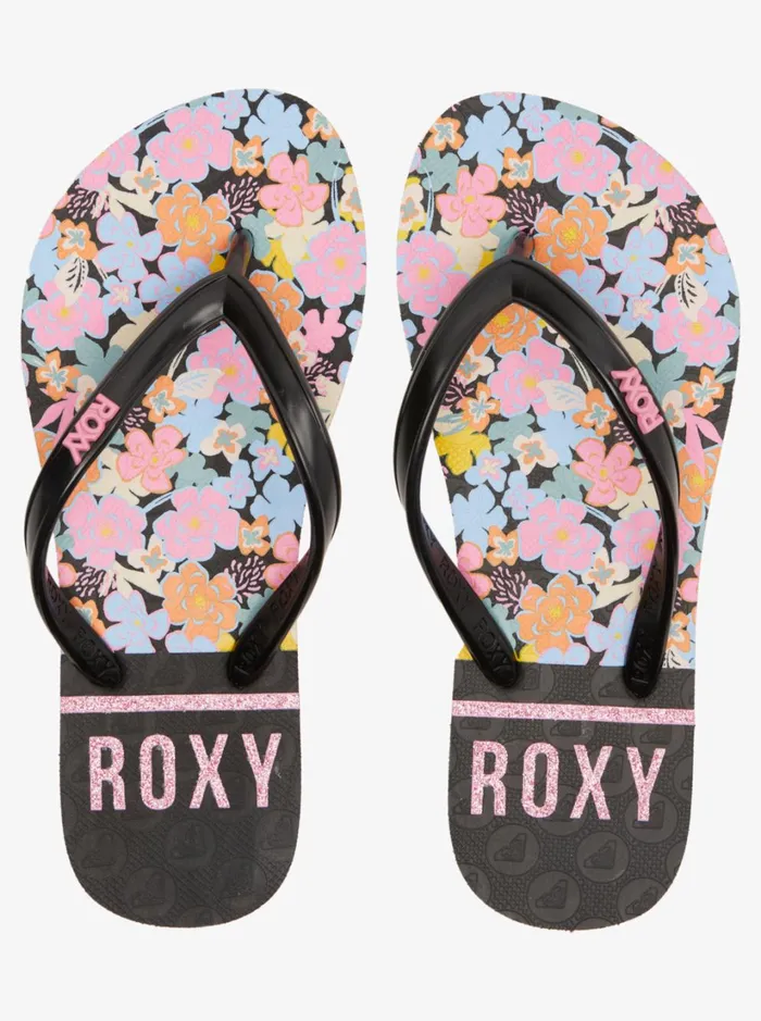 Roxy Shoes and Sandals Girl039s 416 Viva Stamp Sandals Blackcandy Pink 8211 Women