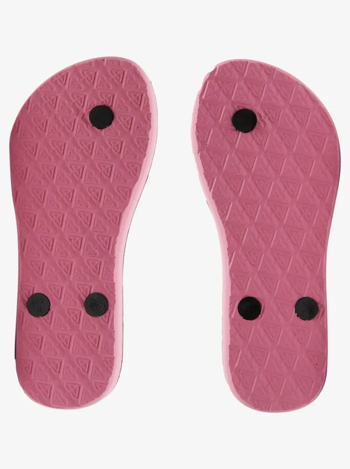 Roxy Shoes and Sandals Girl039s 416 Viva Stamp Sandals Blackcandy Pink 8211 Women