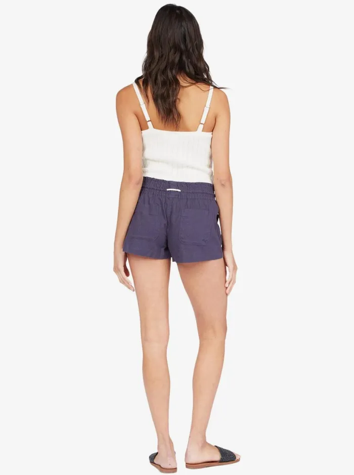 Roxy Shorts Oceanside Elasticized Shorts Mood Indigo 8211 Women