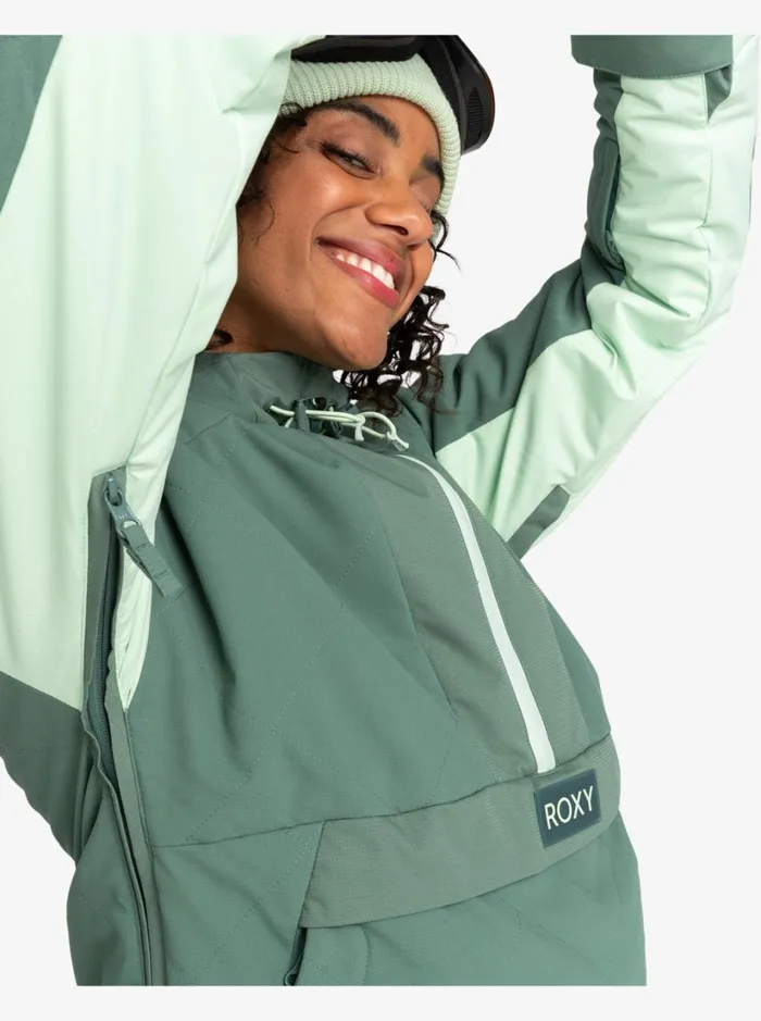 Roxy Snow Jackets Radiant Lines Overhead Technical Snow Jacket Dark Forest 8211 Women