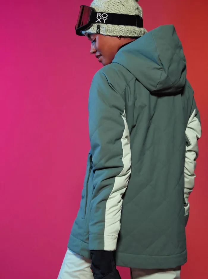 Roxy Snow Jackets Radiant Lines Overhead Technical Snow Jacket Dark Forest 8211 Women