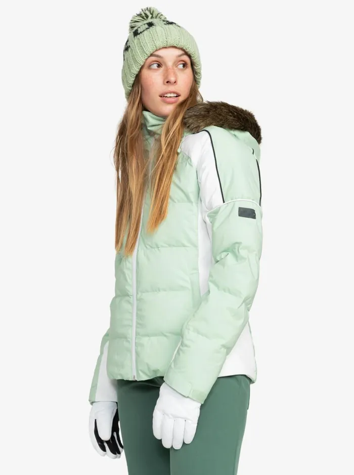 Roxy Snow Jackets Snowblizzard Technical Snow Jacket Cameo Green 8211 Women