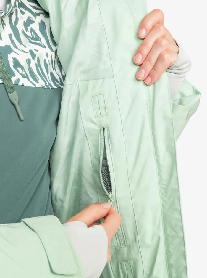 Roxy Snow Jackets Snowblizzard Technical Snow Jacket Cameo Green 8211 Women