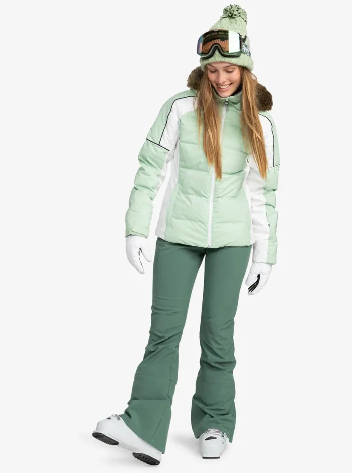 Roxy Snow Jackets Snowblizzard Technical Snow Jacket Cameo Green 8211 Women