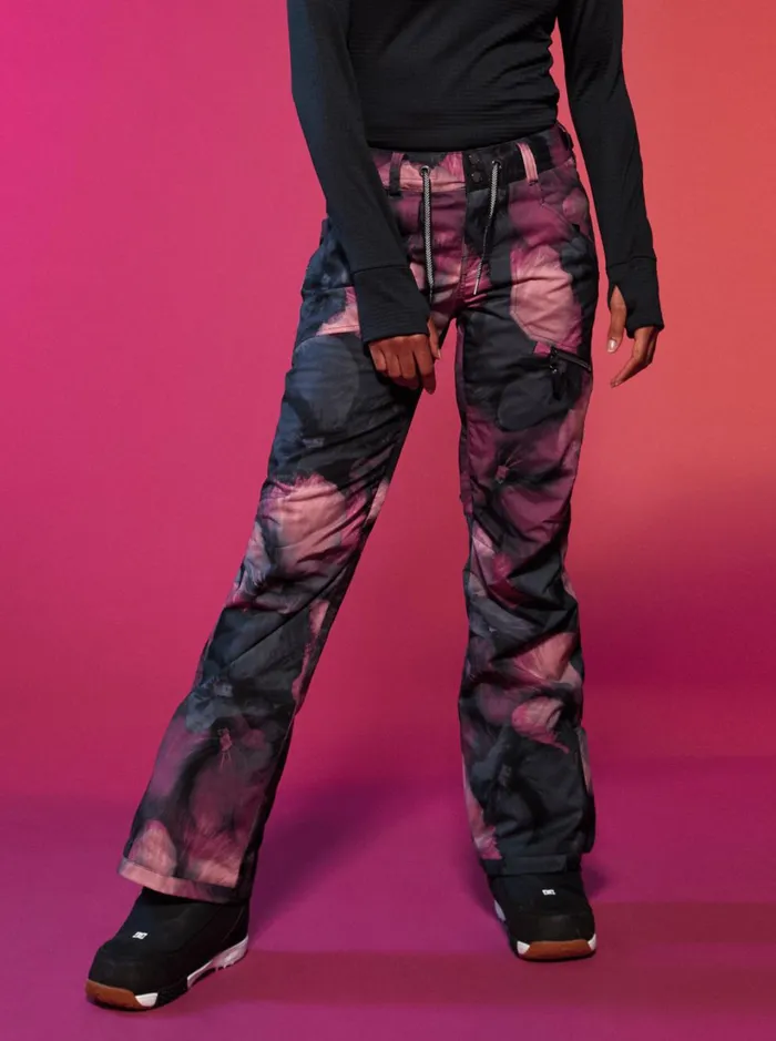 Roxy Snow Pants Nadia Technical Snow Pants True Black Pansy Pansy 8211 Women