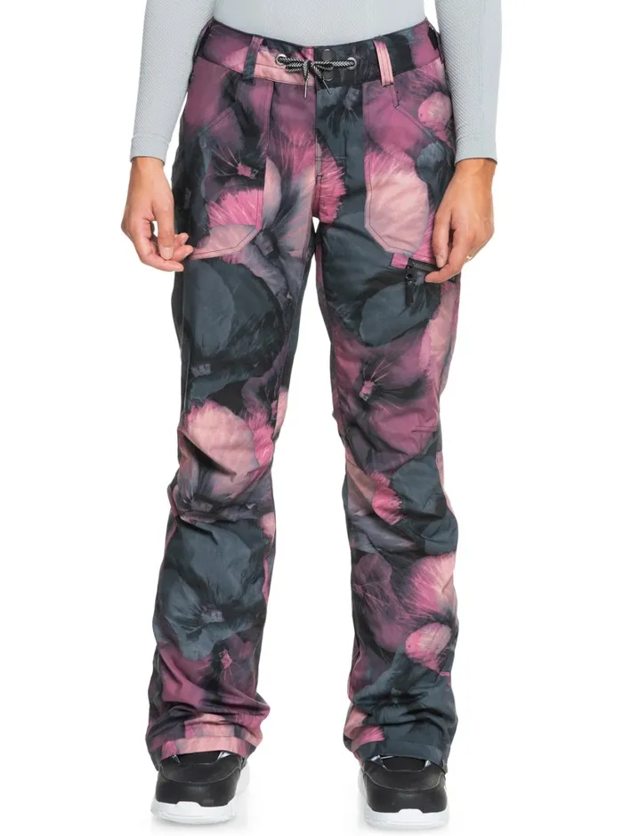 Roxy Snow Pants Nadia Technical Snow Pants True Black Pansy Pansy 8211 Women
