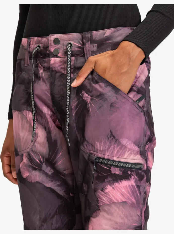 Roxy Snow Pants Nadia Technical Snow Pants True Black Pansy Pansy 8211 Women