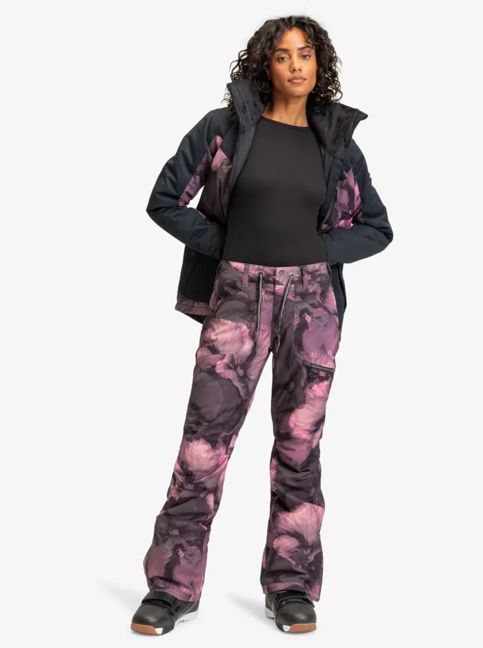 Roxy Snow Pants Nadia Technical Snow Pants True Black Pansy Pansy 8211 Women