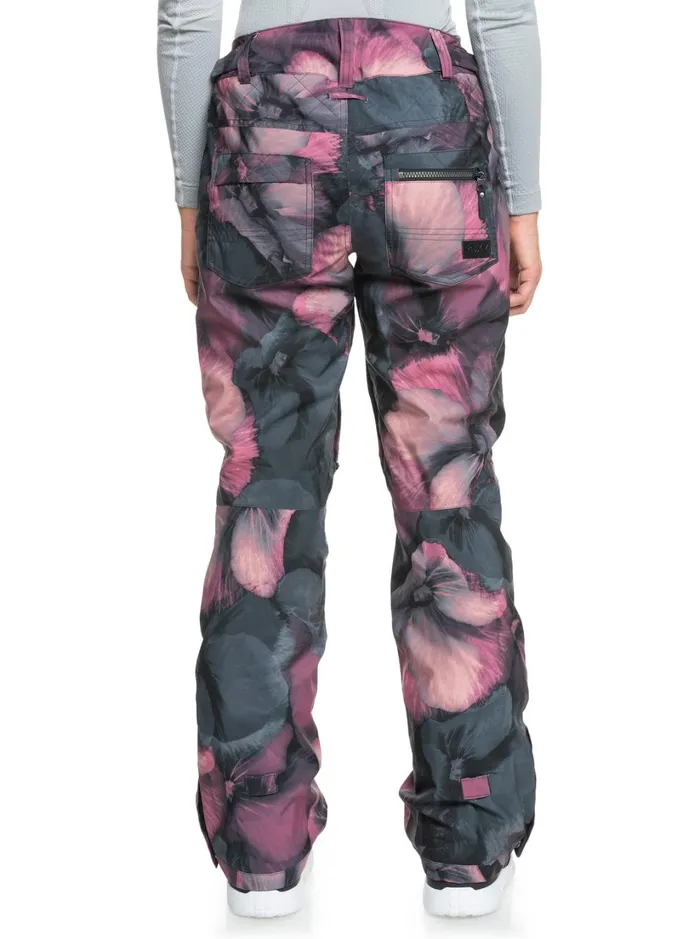 Roxy Snow Pants Nadia Technical Snow Pants True Black Pansy Pansy 8211 Women