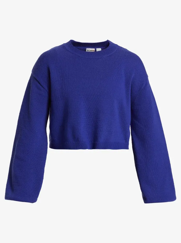 Roxy Sweaters Chloe Kim Crew Neck Sweater Royal Blue 8211 Women
